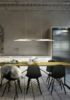 Helestra LED Glas  - Pendelleuchte Sally mattnickel - chrom