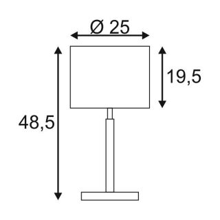Textil Tischleuchte Tenora TL 1 weiß