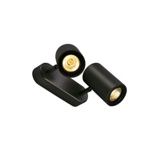 Wand- & Deckenleuchte Enola B spot double - schwarz