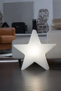 8 Seasons Design Dekoleuchte Shining Star Merry Christmas weiß 60 cm