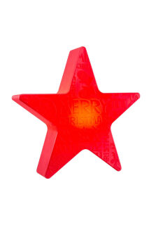 8 Seasons Design Dekoleuchte Shining Star Merry Christmas rot 60 cm
