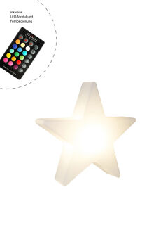 8 Seasons Design Dekoleuchte Shining Star LED RGB 60 cm weiß