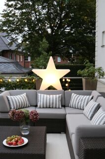 8 Seasons Design Dekoleuchte Shining Star 100 cm  weiß