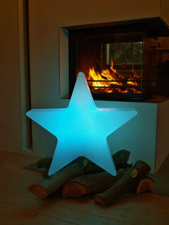 8 Seasons Design Dekoleuchte Shining Star LED RGB 100 cm weiß