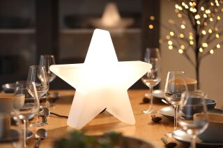 8 Seasons Design Dekoleuchte Shining Star 40 cm weiß