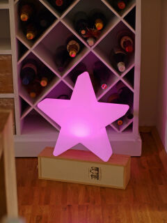8 Seasons Design Dekoleuchte Shining Star LED RGB 40 cm weiß