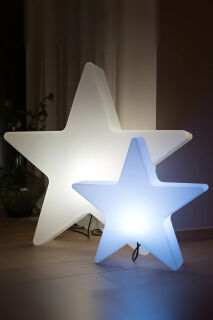 8 Seasons Design Dekoleuchte Shining Star LED RGB 40 cm weiß