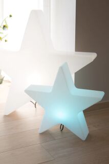 8 Seasons Design Dekoleuchte Shining Star LED RGB 40 cm weiß