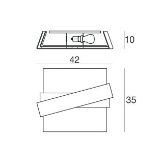 Linealight Wand- & Deckenleuchte Zig Zag small - aluminium