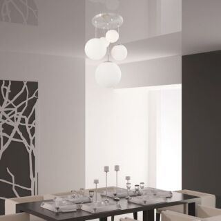 Steinhauer Bollique Pendelleuchte Glas stahl 5 flammig