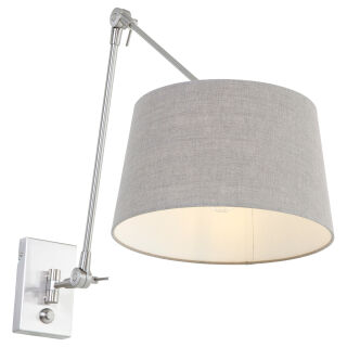 Steinhauer Prestige Chic Gelenkwandleuchte stahl - grau