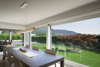 Fabas Luce elegante LED Holzpendelleuchte Badia