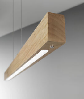 Fabas Luce elegante LED Holzpendelleuchte Badia