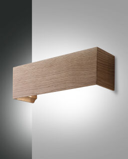 Fabas Luce elegante LED Holzwandleuchte Badia