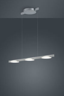 wunderschöne LED Pendelleuchte Pole mattnickel eloxiert von Helestra