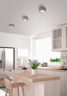 dimmbare LED Deckenleuchte Kari nickel - matt von Helestra