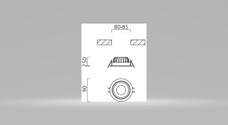 Dimmbare LED Badleuchte Sid mattschwarz