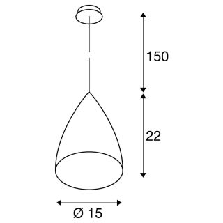 TONGA IV Pendelleuchte mit Keramikschirm und Decken- rosette, E14, silber