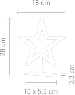 Lampe étoile chromée LED LUCY-S de SOMPEX