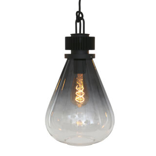 Steinhauer Flere Rauchglaspendelleuchte 6flg. schwarz