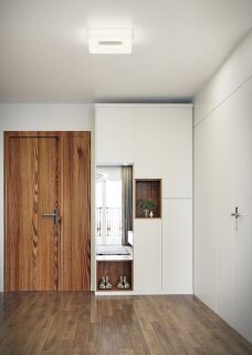 Helestra Cosi LED Wand-/Deckenleuchte mattnickel