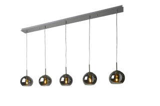 Rauchglaspendelleuchte Tokio 5flg.