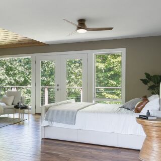 Design Deckenventilator Eris Outdoor 152 cm LED dimmbar Nickel