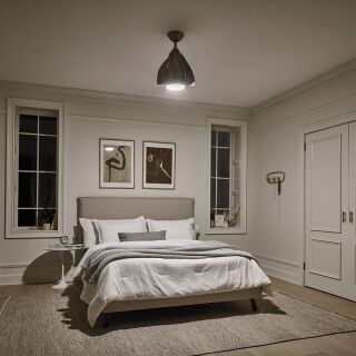 Design Deckenventilator Terna 38 cm LED dimmbar Nickel