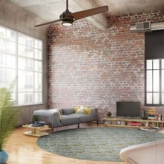 Design Deckenventilator Xety 142 cm LED dimmbar Nickel