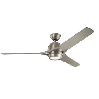 Design Deckenventilator Zeus 152 cm LED dimmbar Nickel
