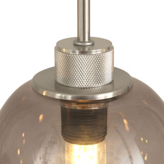 Steinhauer Bollique Pendelleuchte Rauchglas stahl 8 flammig