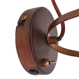 Steinhauer Wandleuchte Mexlite Paco braun