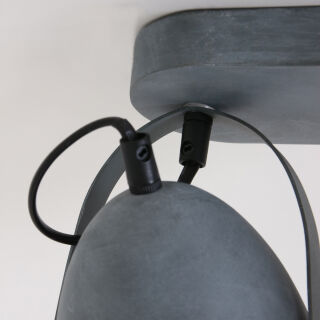 Steinhauer 2-fach Deckenleuchte Mexlite Paco grau