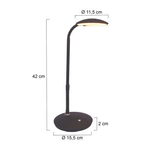 Steinhauer Tischleuchte Zenith LED schwarz