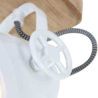 Steinhauer 1-fach Deckenspot Mexlite Michelle weiß Holz