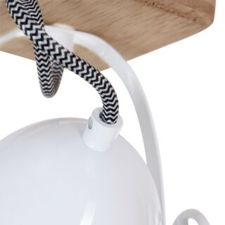 Steinhauer 1-fach Deckenspot Mexlite Michelle weiß Holz