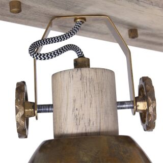 Steinhauer 3-fach Deckenspot Mexlite Gearwood bronze Holz