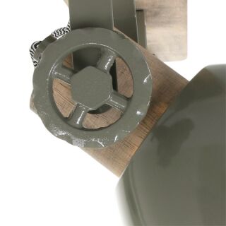 Steinhauer 3-fach Deckenspot Mexlite Gearwood grün Holz