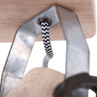 Steinhauer 3-fach Deckenspot Mexlite Gearwood nickel Holz