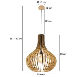 Steinhauer Design Holz Pendelleuchte Smukt