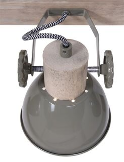 Steinhauer 4-fach Deckenspot Mexlite Gearwood grün Holz