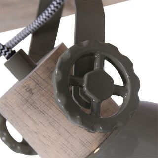 Steinhauer 4-fach Deckenspot Mexlite Gearwood grün Holz