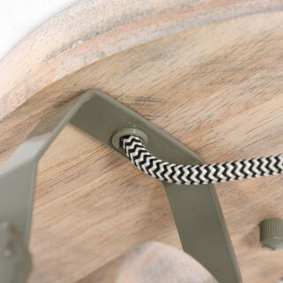 Steinhauer 3-fach Deckenspot Mexlite Gearwood grün Holz