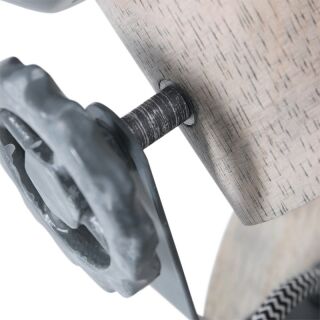 Steinhauer 3-fach Deckenspot Mexlite Gearwood grau Holz