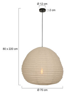 Steinhauer Design Leinen Pendelleuchte Anne Bangalore