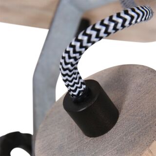 Steinhauer 1-fach Deckenspot Mexlite Gearwood nickel Holz