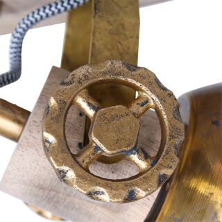 Steinhauer 2-fach Deckenspot Mexlite Gearwood bronze Holz