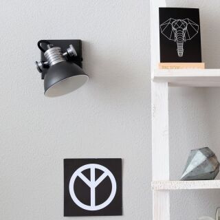 Steinhauer 1-fach Deckenspot Brooklyn schwarz