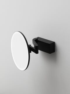 Decor Walther Vision R LED Wandkosmetikspiegel Schwarz matt