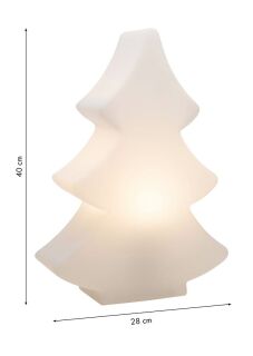 8 Seasons Design Dekoleuchte Shining Tree LED RGB 40 cm weiß